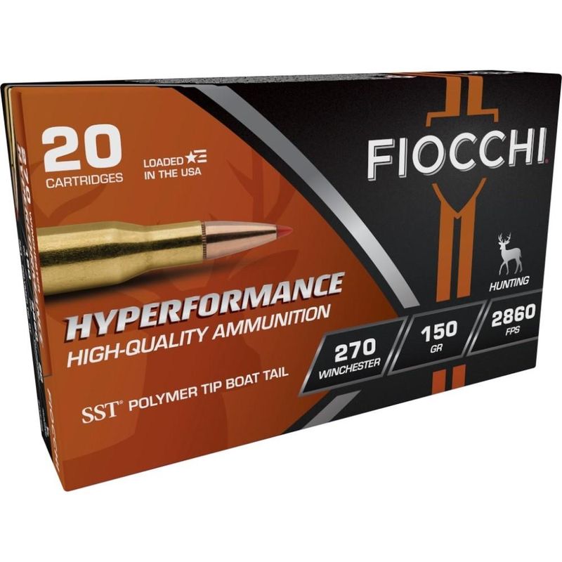 Fiocchi Extrema Hunting Rifle Ammunition 270HSB, 270 Winchester, SST, 150 GR, 2850 fps, 20 Rd/bx