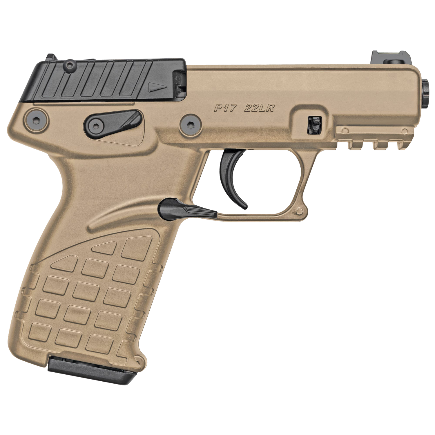 Kel-Tec P17 Pistol P17TAN, 22 LR, 3.93", Zytel Grip, Tan Finish, 16 Rds