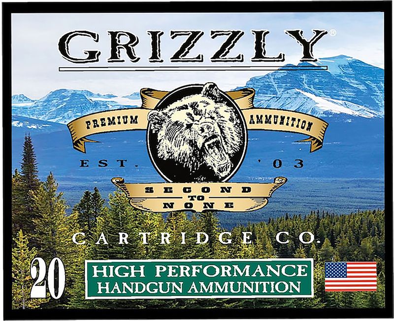 Grizzly Ammunition High Performance Pistol Ammunition GC10M6, 10mm Auto, Jacketed Hollow Point (JHP), 165  GR, 20 Rd/bx