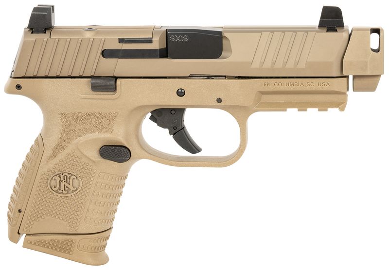 FN Herstal 509 MRD Optic Ready Pistol 66101795, 9mm Luger, 4.02in, Interchangeable Backstrap, Flat Dark Earth Finish, 10 Rds