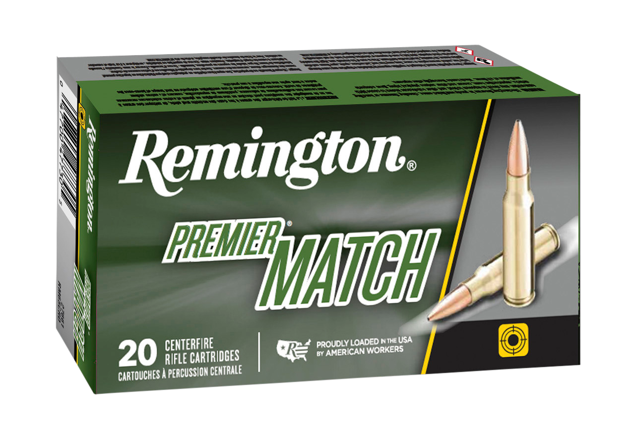 Remington Premier Match Rifle Ammunition 21205, 6.5 Grendel, Berger Open Tip Match, 130 gr, 2400 fps, 20 Rd/Bx