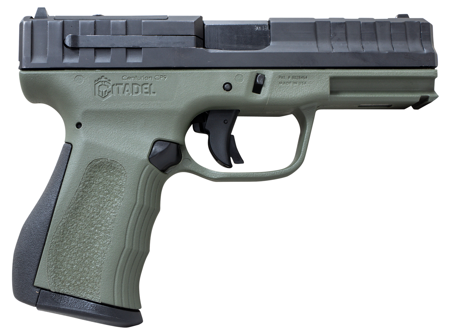 Puma Rifles Centurion CP9 Optic Ready Pistol CITCP9ODG, 9mm Luger, 4in, OD Green Polymer Frame & Grips, OD Green Finish, 14 Rds