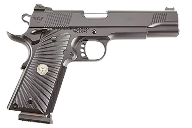 Wilson Combat 1911 CQB Pistol CQBFS45A, 45 ACP, 5in, Black G10 Starburst Grips, Black Armor-Tuff Finish, 8 Rds
