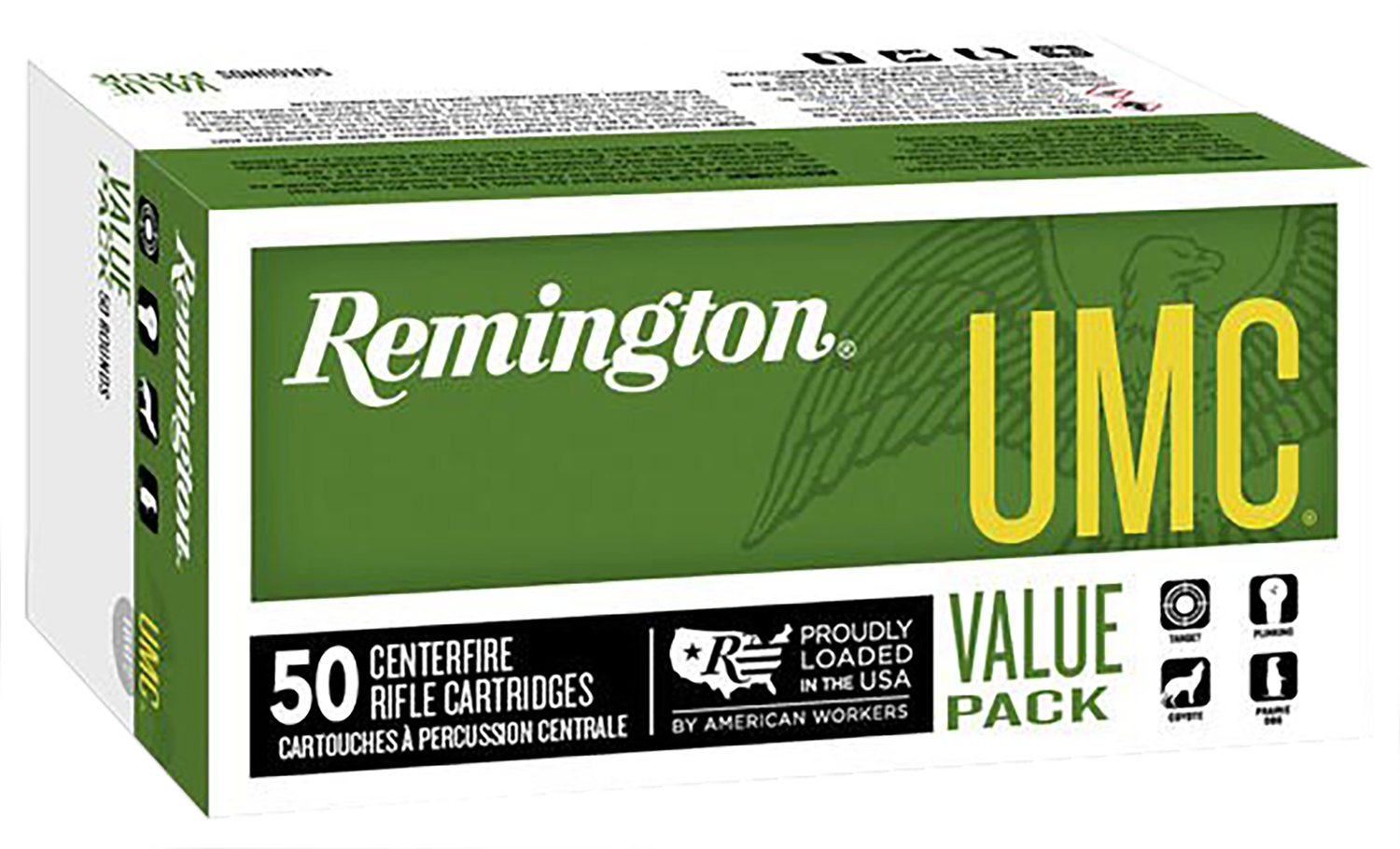Remington UMC Rifle Ammunition L30CR1, 30 Carbine, Metal Case (MC), 110 GR, 1990 fps, 50 Rd/bx