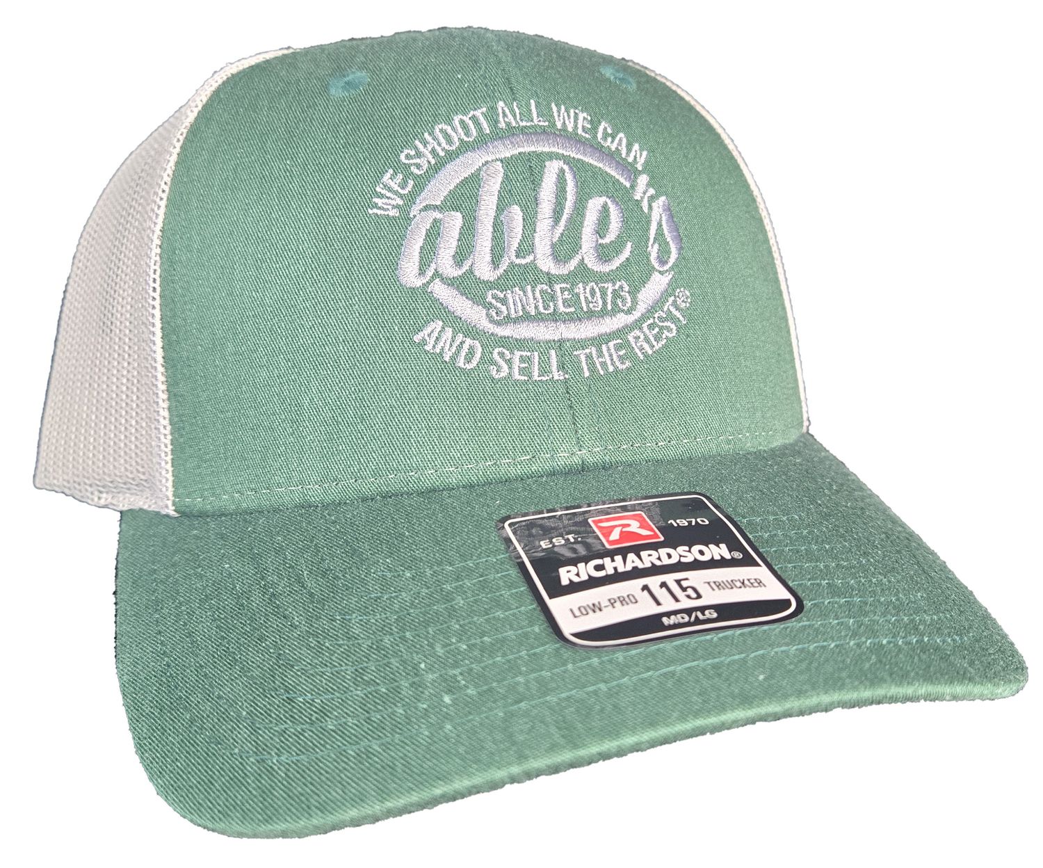 Able's Mesh Cap Dark Green, Heather Grey Mesh, 115 (ACDGHG)