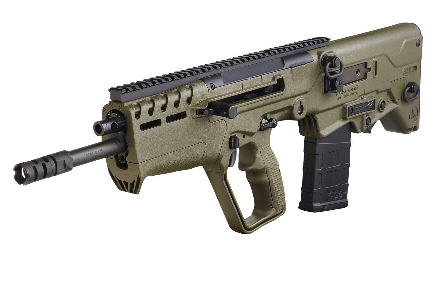 IWI Tavor 7 Semi-Auto Rifle T7G2010, 7.62x51mm NATO, 20", Fixed Bullpup Stock, OD Green Finish, 10 Rds
