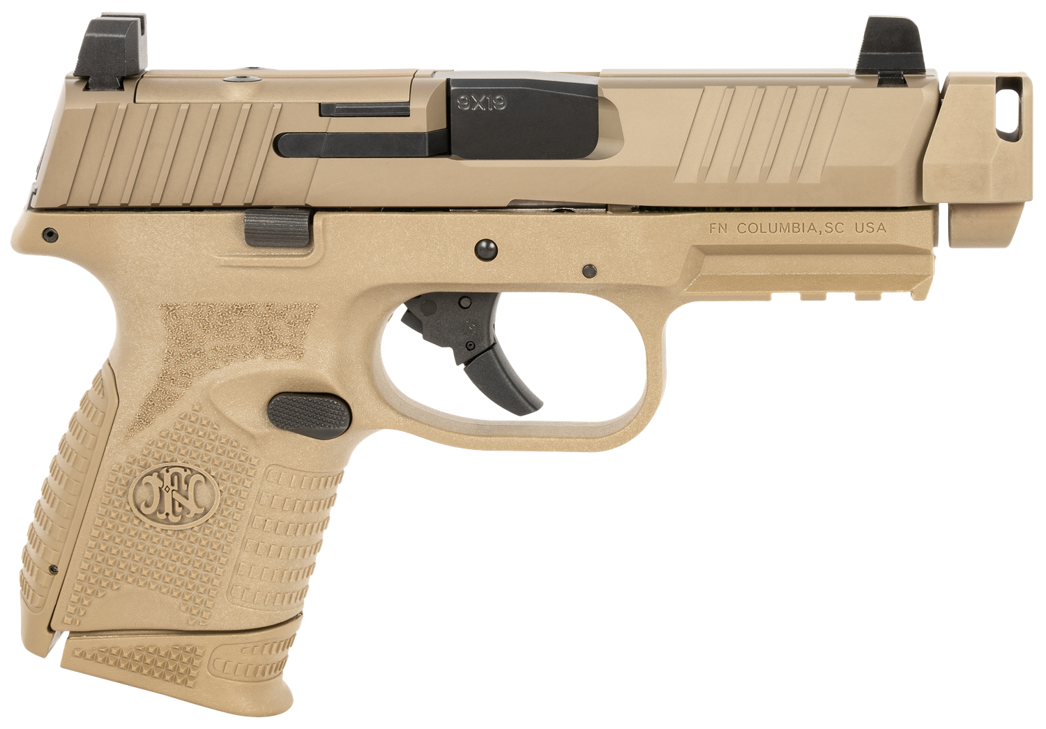 FN Herstal 509 MRD Optic Ready Pistol 66101795, 9mm Luger, 4.02in, Interchangeable Backstrap, Flat Dark Earth Finish, 10 Rds