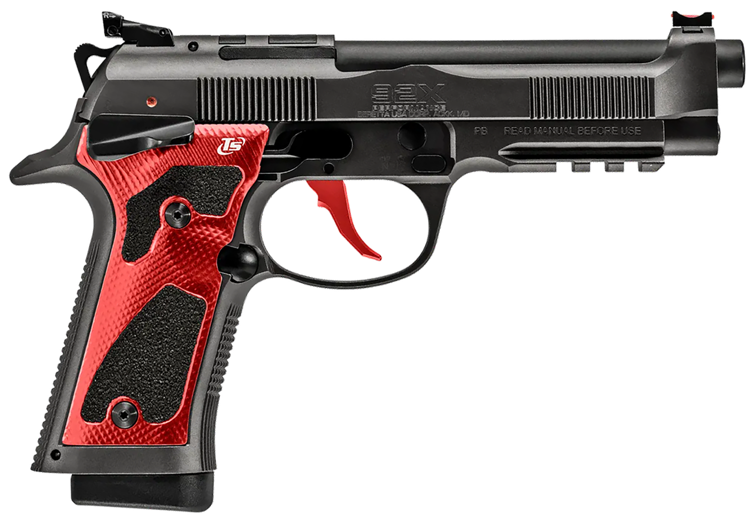 Beretta 92X Performance Series Scorched Earth Pistol J92XPCORD18, 9mm, 4.9in, Red Aluminum Toni Systems, 18 Rds