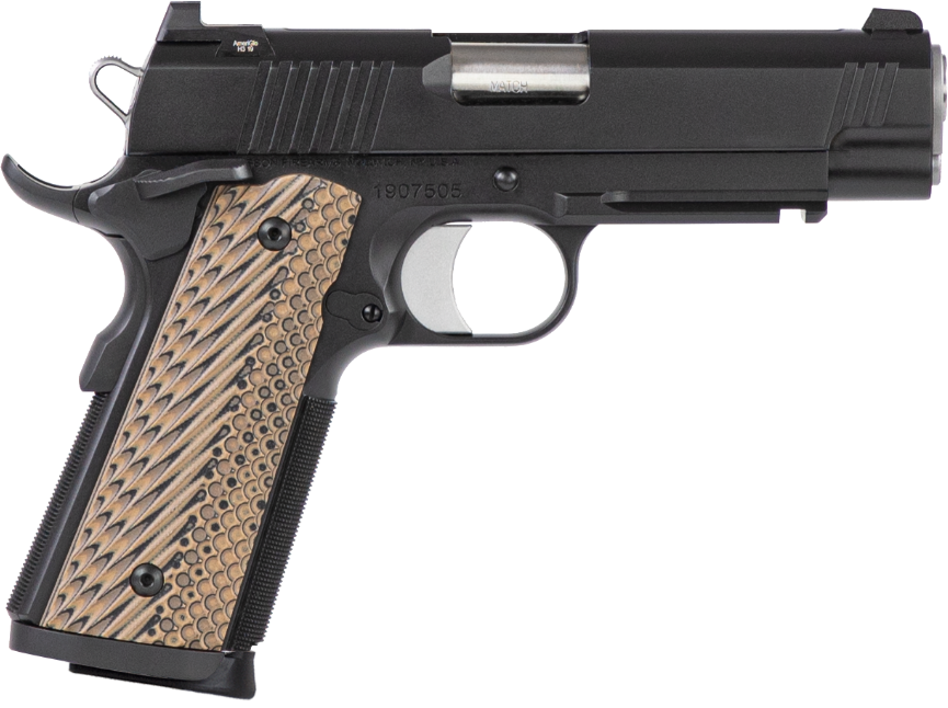 CZ-USA Specialist Commander Pistol 01795, 45 ACP, 4.25in, Black/Brown G10 Grips, Black Duty Finish, 8 Rds