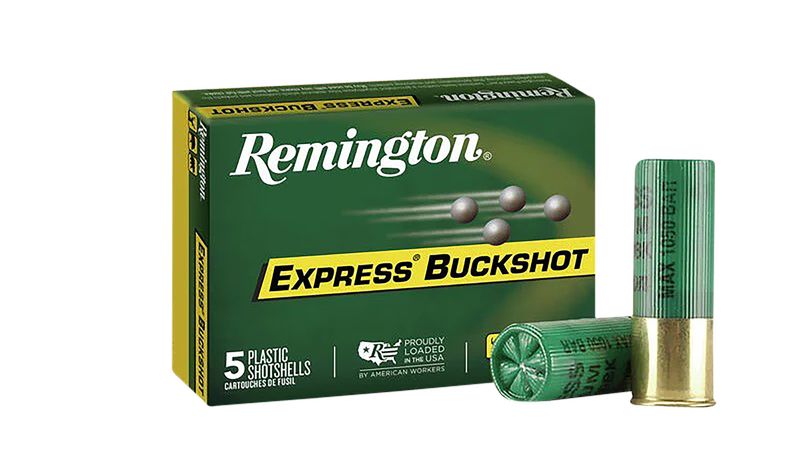 Remington Express Buckshot SP12BK0, 12 Gauge, 2-3/4", 12 Pellets, 1275 fps, #0 Lead Buckshot, 5 Rd/bx