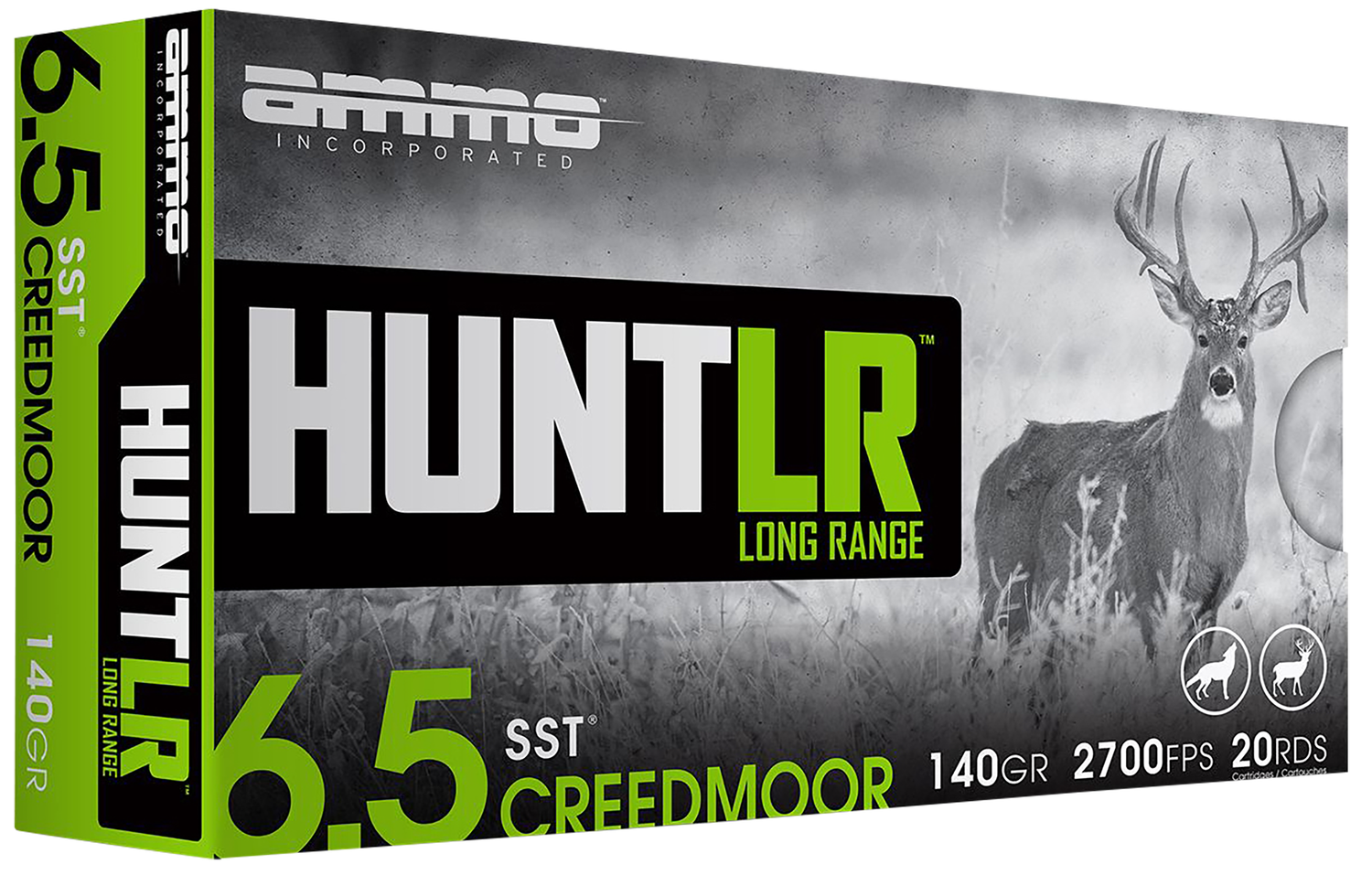 Ammo Inc Signature Rifle Ammunition 65CM140SSTA20, 6.5 Creedmoor, Super Shock Tip, 140 gr, 2750 fps, 20 Rd/Bx