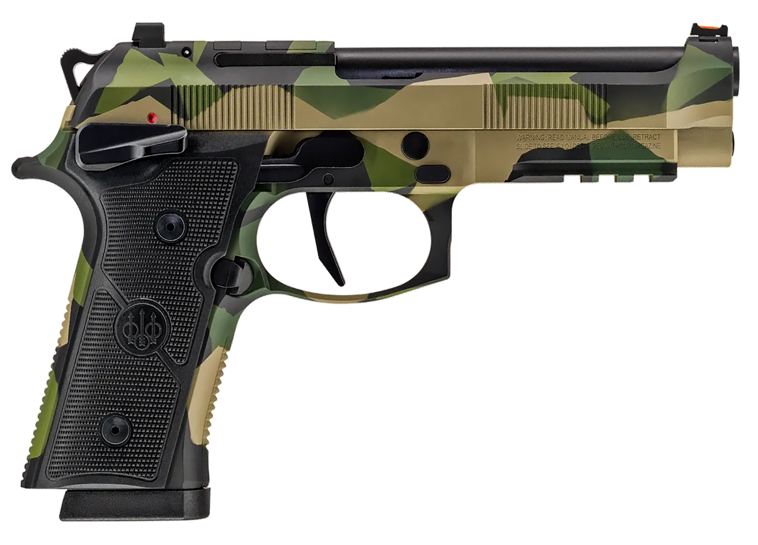 Beretta 92Xi Combat Series Pistol SPEC0741A10, 9mm, 4.7in, Textured Black Polymer Grips, 10 Rds