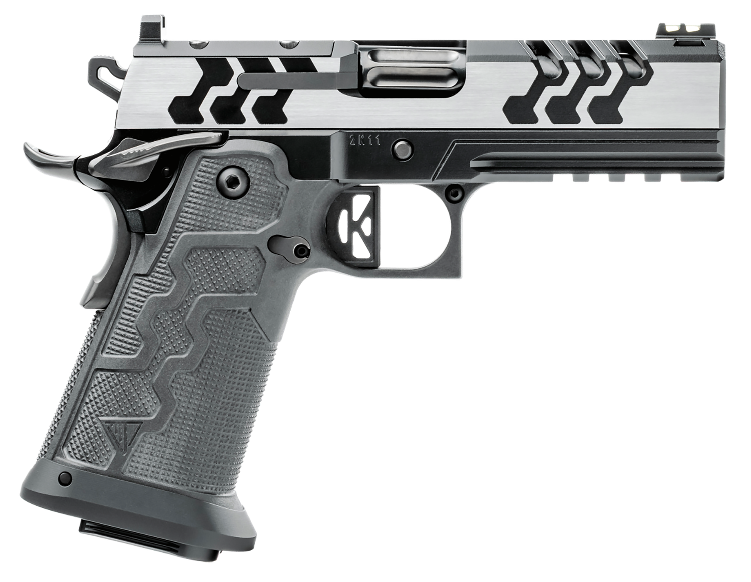 Kimber 2K11 Pro Eclipse Pistol 3500082, 9mm, 4.25", MJD Black Grips, Matte Kim Pro Black Finish, Brushed Stainless Slide, Optic Ready, 19+1