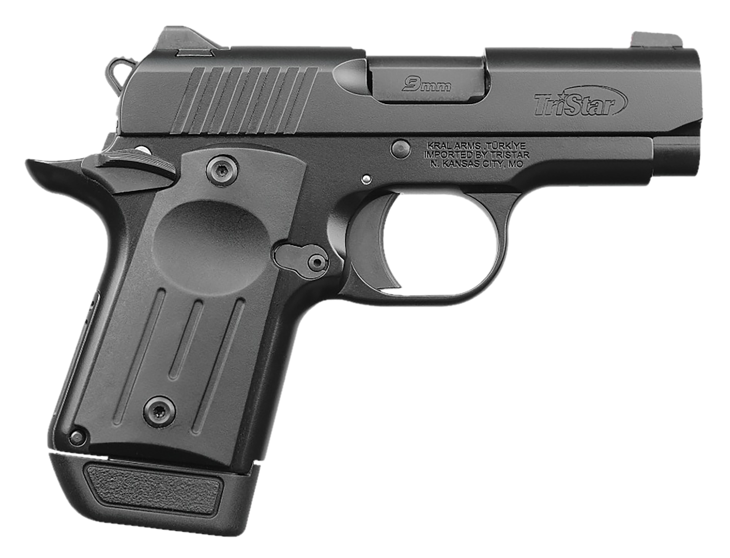 Tri-Star Protege X Pistol 85700, 9mm Luger, 3.20in, Black Polymer Grips, Black Cerakote Finish, 7 Rds