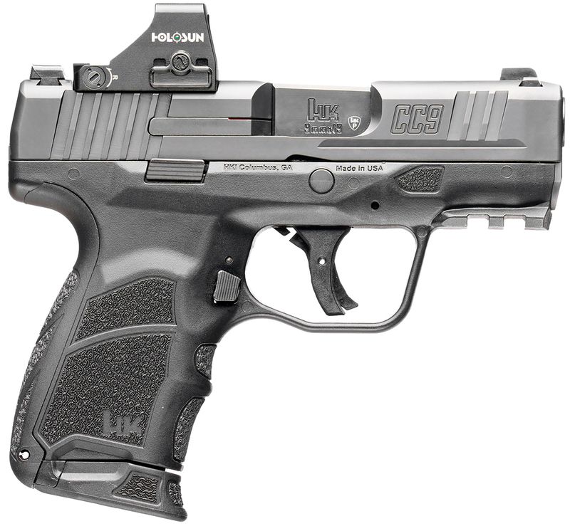 Heckler & Koch CC9 Optic Ready Pistol 81001132, 9mm Luger, 3.32in, Black Interchangeable Backstrap Grips, Black Finish, 10 Rds