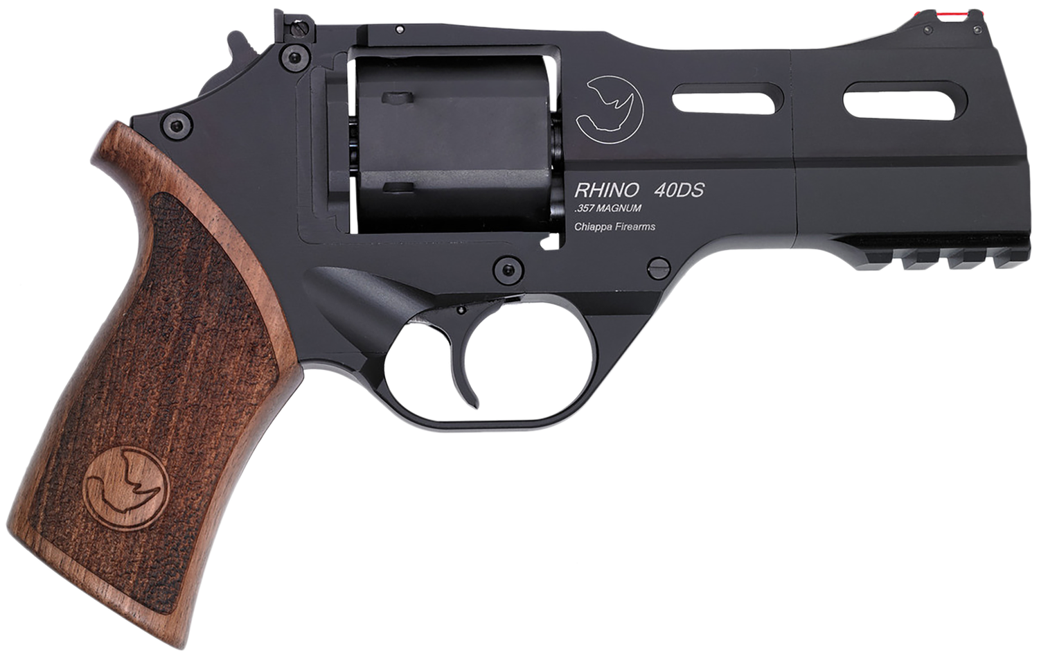 Chiappa Rhino 40SAR Revolver CF340244, 357 Magnum, 4", Wood Grips, Black Finish, 6 Rd