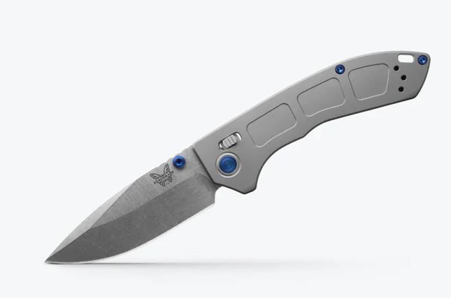 Benchmade Mini Narrows, Folding Knife w/Stainless Drop Point Plain Edge Blade (743)