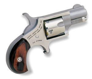 North American Mini-Revolver Revolver NAA-22S-RNG, 22 Short, 1 1/8in, wood Grips, 5 Rds