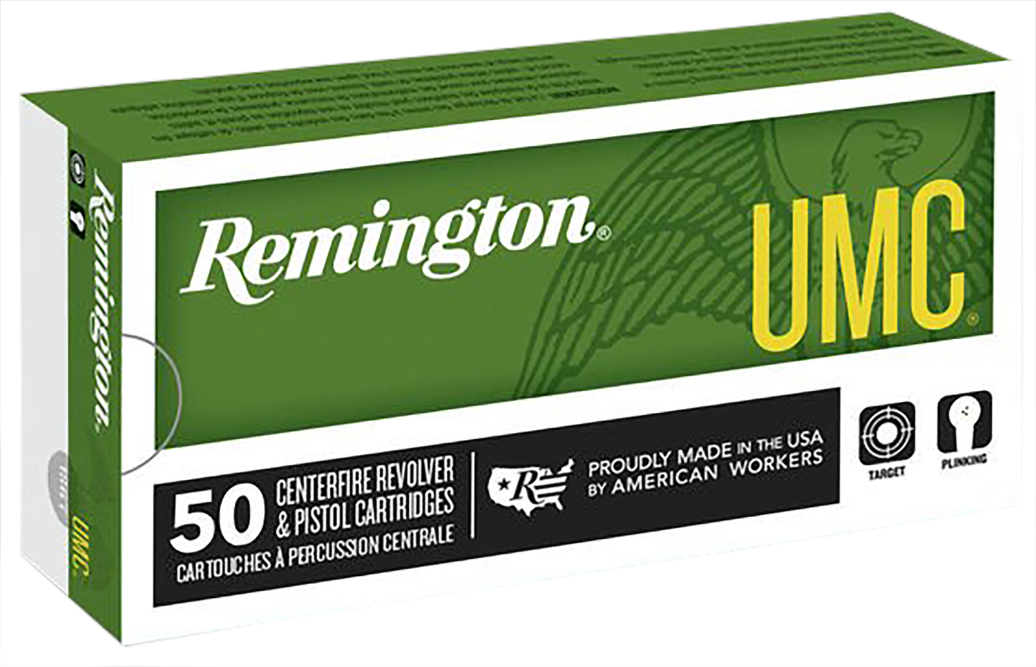 Remington UMC Handgun Ammunition L9MM3, 9mm, Metal Case (MC), 115 GR, 1135 fps, 50 Rd/bx