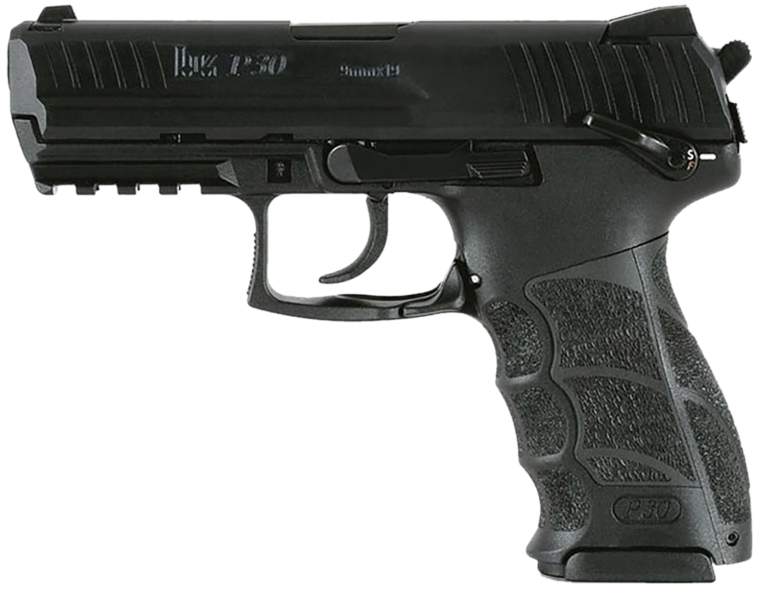 Heckler & Koch P30 V3 Pistol 81001103, 9mm Luger, 3.85in, Interchangeable Backstrap, Black Finish, 15 Rds