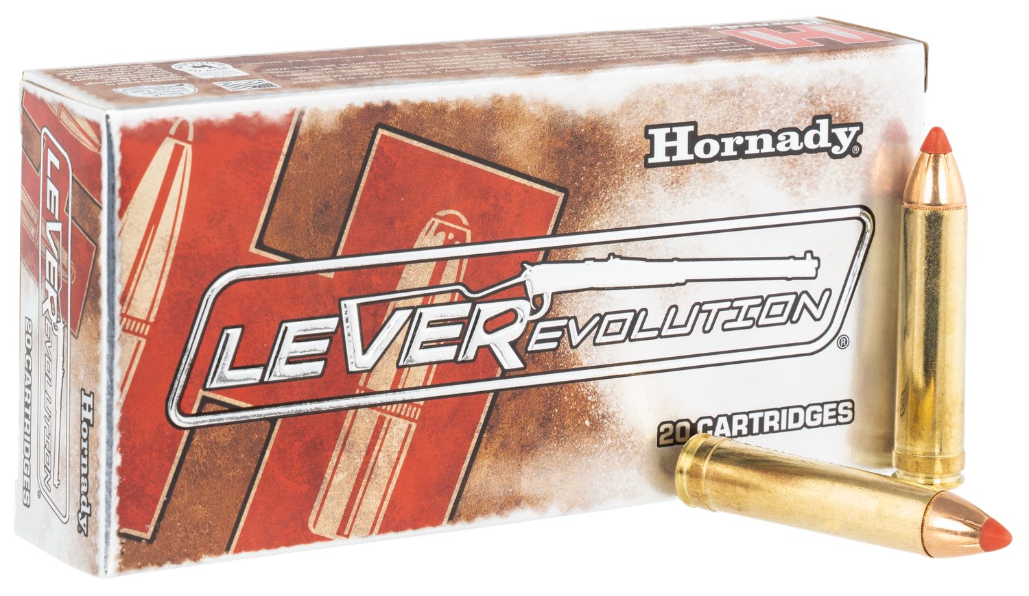 Hornady LeveRevolution Pistol Ammunition 82750, 450 Marlin, Flex Tip, 325 GR, 2225 fps, 20 Rd/bx