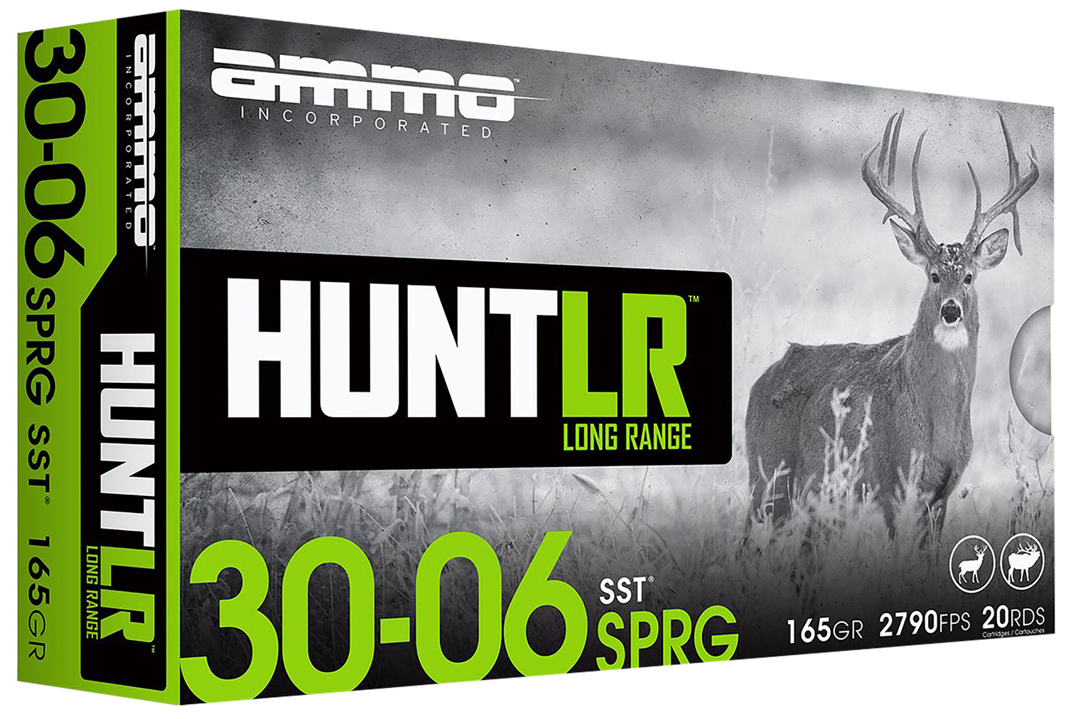 Ammo Inc Hunt Rifle Ammunition 3006165SSTA20, 30-06 Springfield, Super Shock Tip, 165 gr, 2960 fps, 20 Rd/Bx
