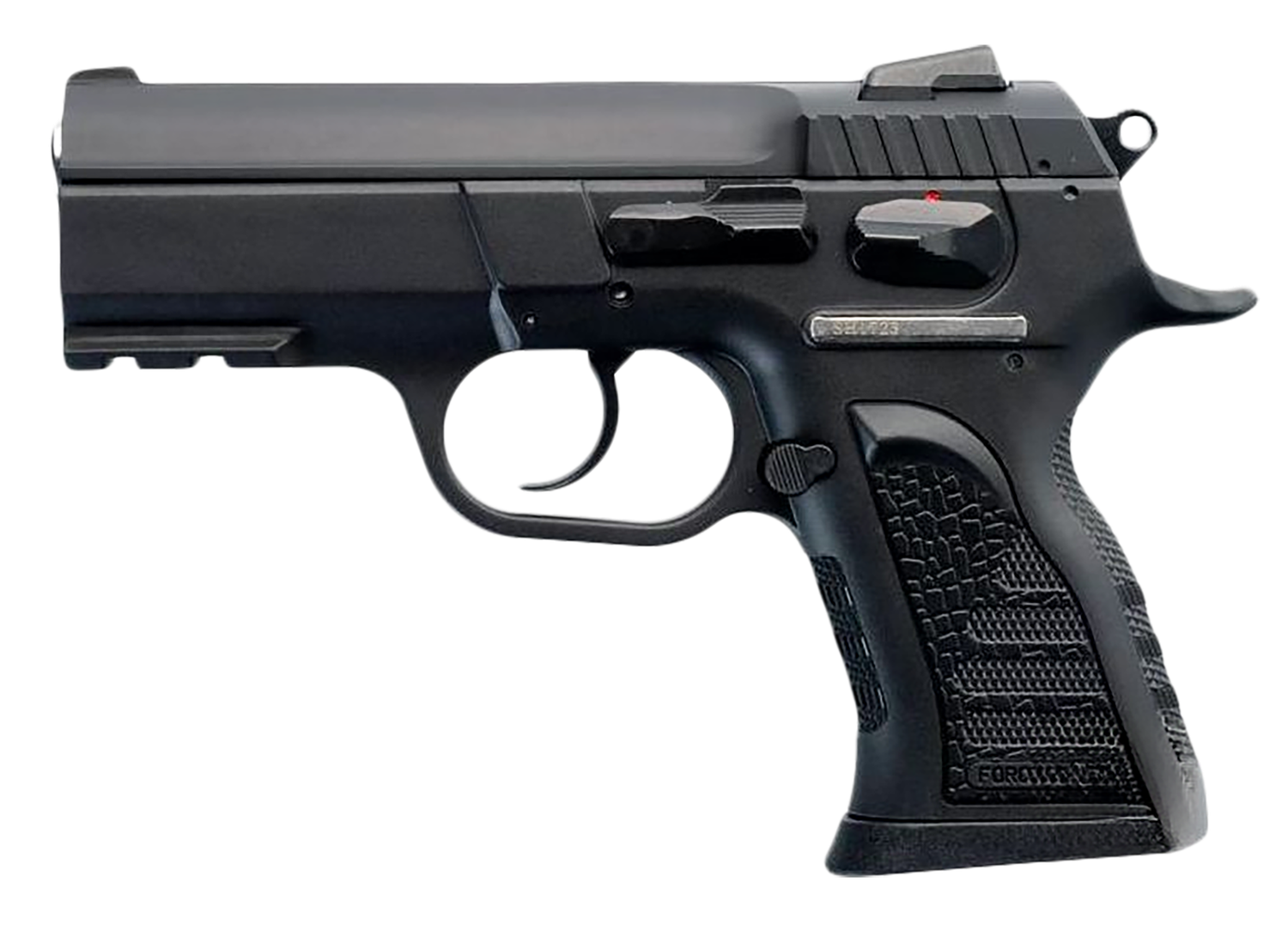EAA Force Compact F Pistol TFCOMPACTF10, 10mm Auto, 3.62in, Serrated Steel Slide & Rubber Grips, Black Finish, 11 Rds
