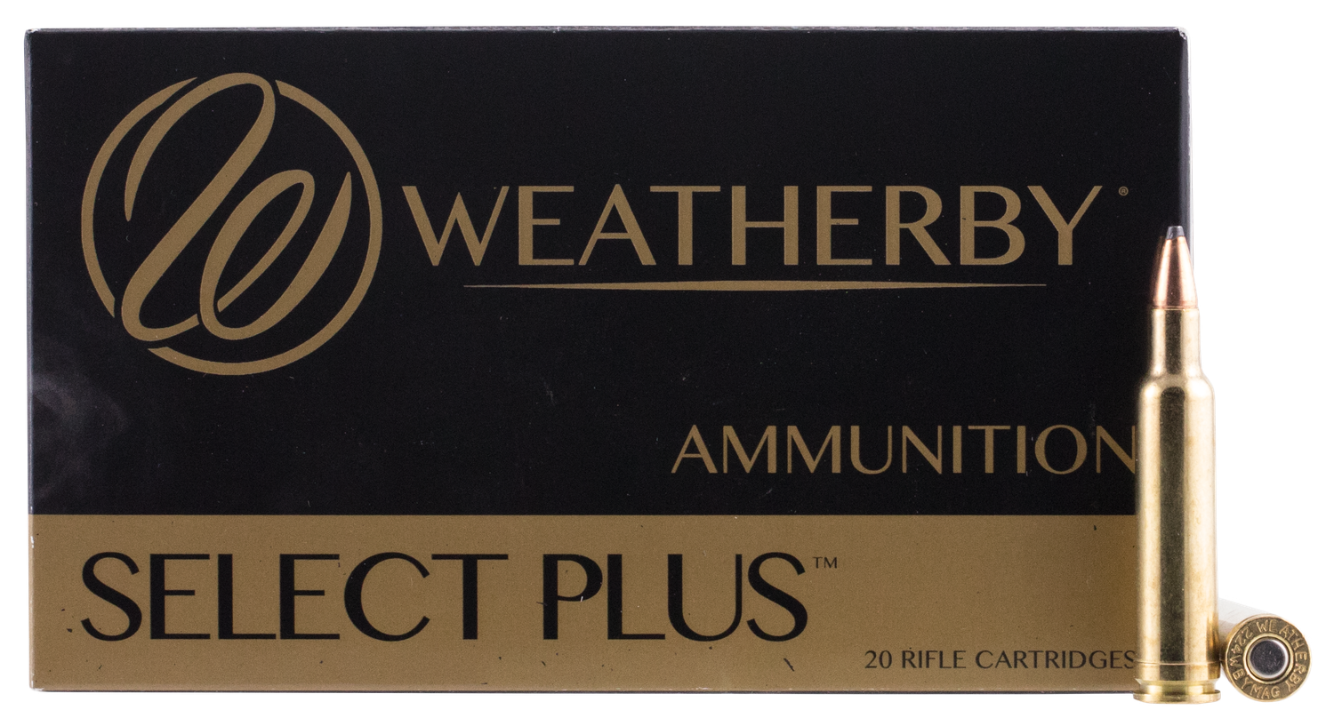 Weatherby Ammunition, A, H22455SP, 224 Weatherby, Spire Point, 55 GR, 3650 fps, 20 Rd/bx