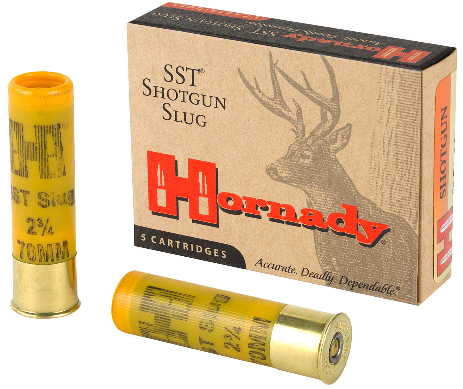 Hornady SST Shotgun Slugs 86232, 20 Gauge, 2-3/4", 250 grains, 1800 fps, SST Slug, 5 Rd/bx