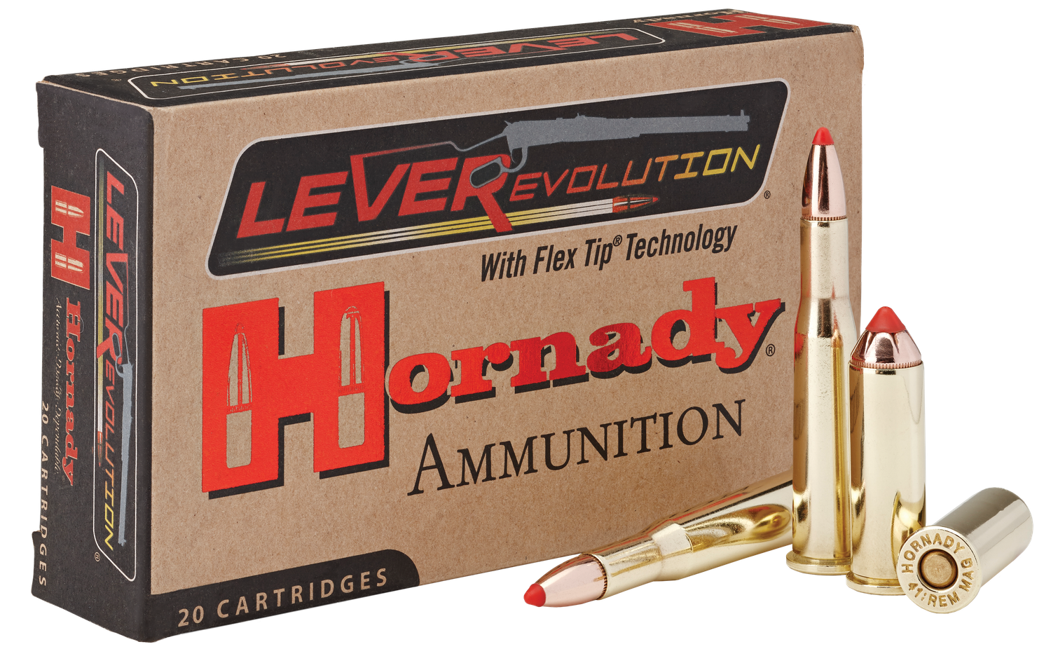 Hornady LeveRevolution Rifle Ammunition 8277, 25-35 Winchester, FTX, 110 GR, 2425 fps, 20 Rd/bx