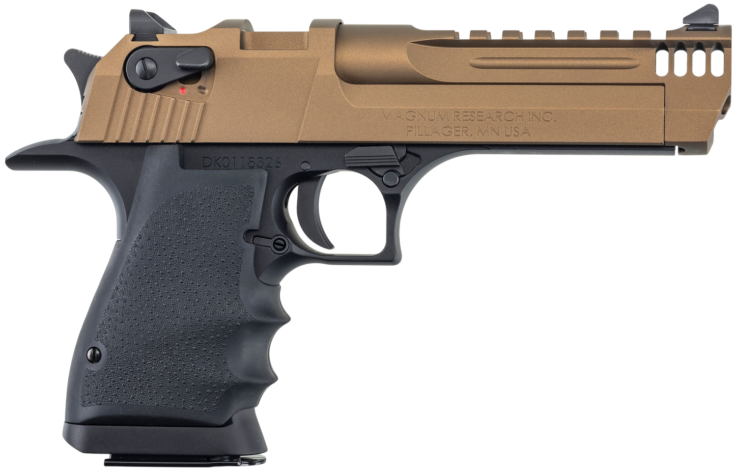Magnum Research Desert Eagle L5 Pistol DE50L5BB, 50 AE, 5.0in, Rubber Grips, Bronze Cerakote, 7 Rds