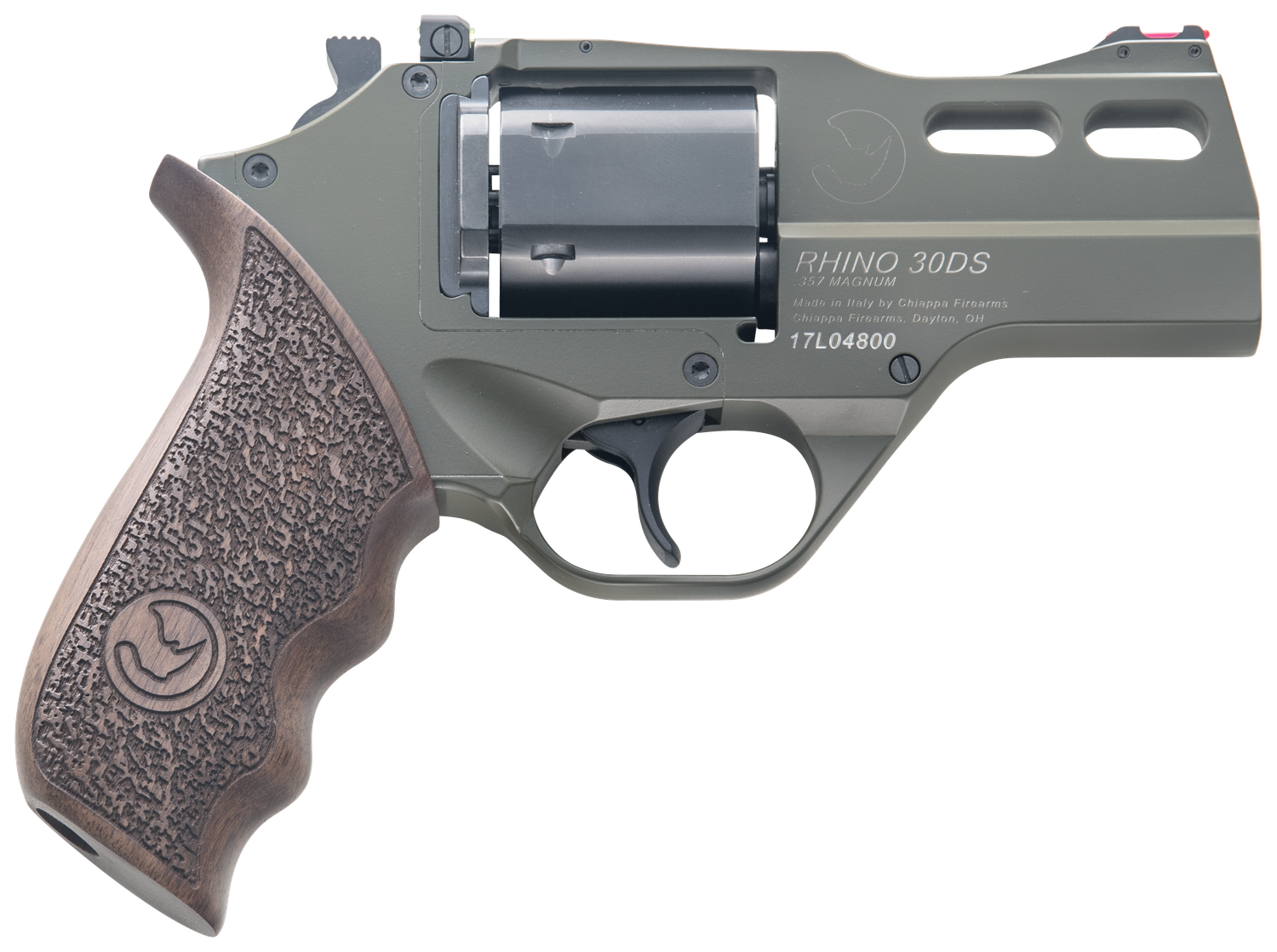 Chiappa Rhino 340285, 357 Mag, 3", Walnut Grip, Blued Finish, 6 Rd