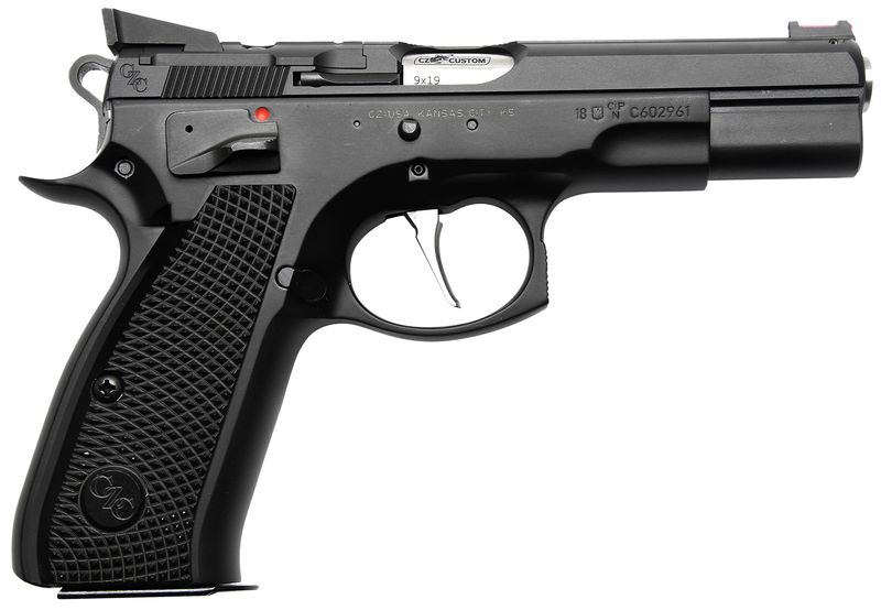 CZ-USA CZ 75 Shadow Optic Ready Pistol 91706, 9mm Luger, 4.60in, Black Checkered Aluminum, Black Polycoat Finish, 16 Rds