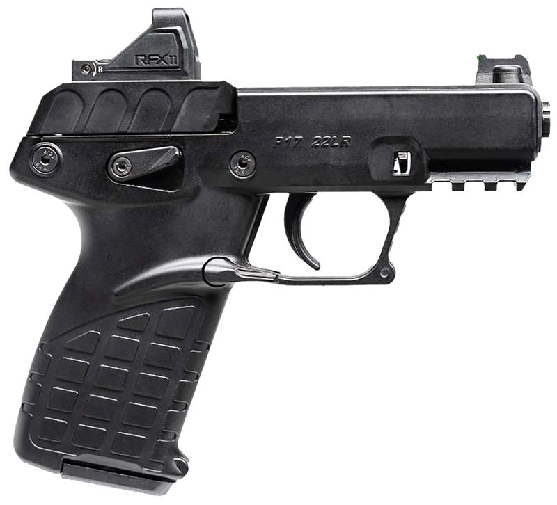 Kel-Tec P17 Pistol P17BBLKOPTIC, 22 LR, 3.80in, Textured Grips, Black Finish, 16 Rds