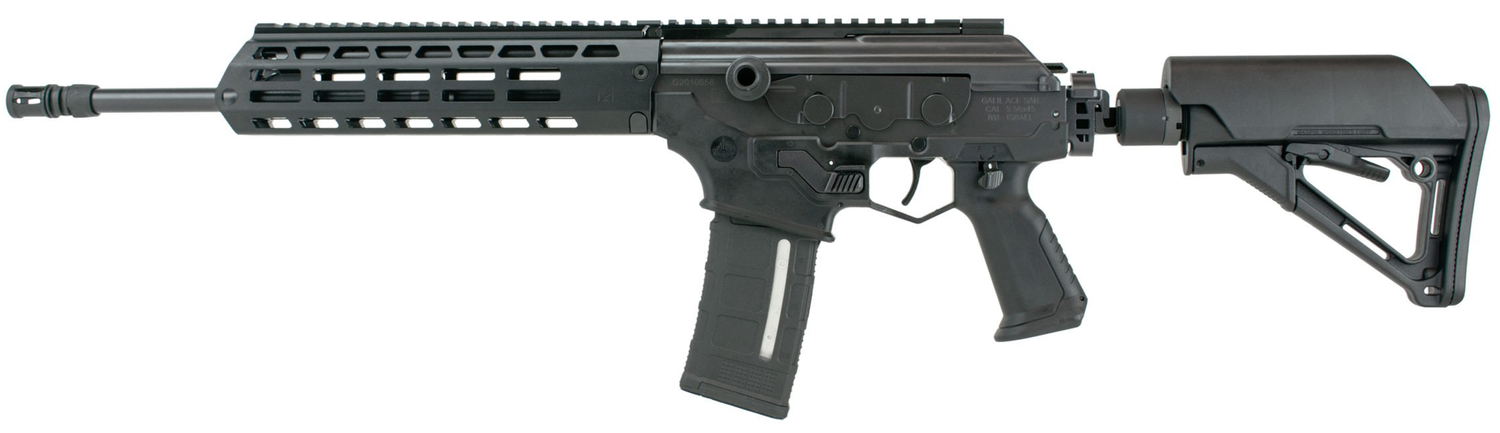 IWI Galil Ace Gen2 Semi-Auto Rifle GAR27, 5.56x45mm NATO, 16", Side Folding Stock, Black Finish, 30 Rds