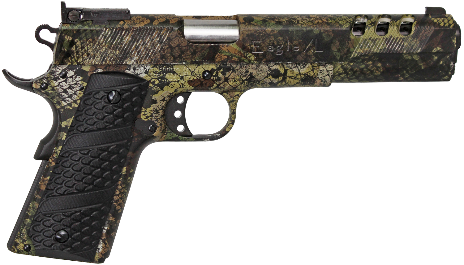 Iver Johnson Eagle XL10P Swamp Snake Pistol EAGLEXL10P, 10mm, 6in, G-10 Snake Skin, 8 Rds