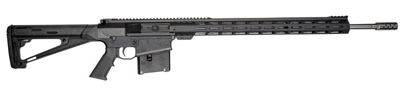 Great Lakes AR-10 Rifle GL10LA3006SSBLK, 30-06 Springfield, 24", 20" M-Lok Handguard Fixed Hogue OverMolded Stock, 5 Rds
