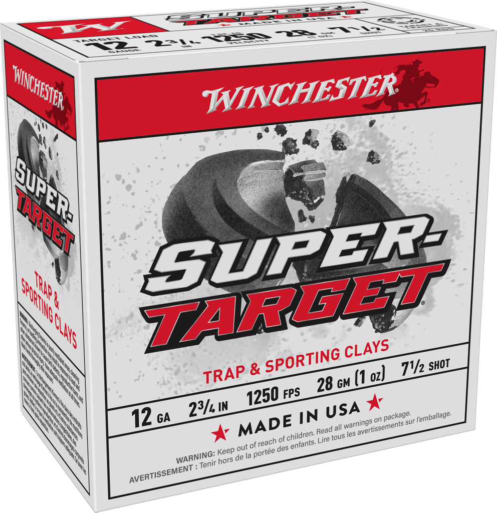 Winchester Super Target Shotshells TRGT12507, 12 Gauge, 2-3/4", 1 oz, 1250 fps, #7.5 Lead Shot, 25 Rds/Bx