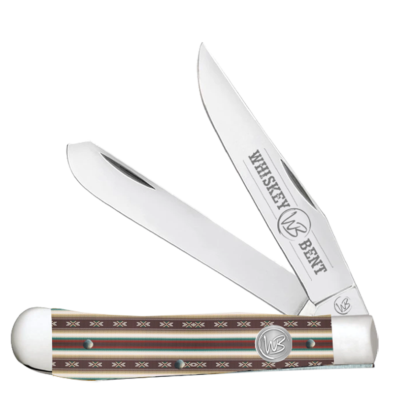 Whiskey Bent Knives Trapper Knife w/Clip Point & Spey Blade, Mesa Handle (WB11-37)