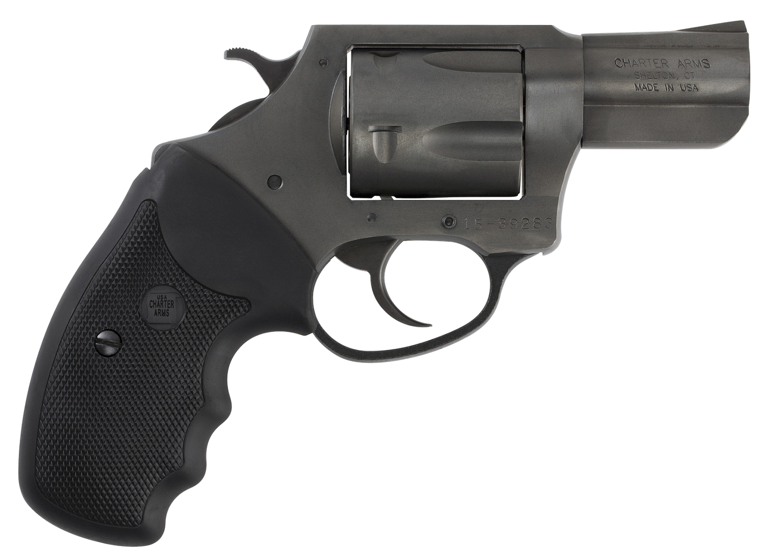Charter Arms Bulldog Double Action Revolver 64420, 44 Special, 2.5", Black Rubber Grips, Black Nitride Finish, 5 Rds