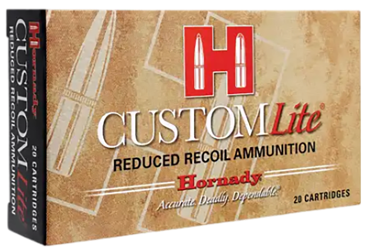 Hornady Custom Lite Rifle Ammunition 81066, 30-06 Springfield, SST, 125 GR, 2700 fps, 20 Rd/bx
