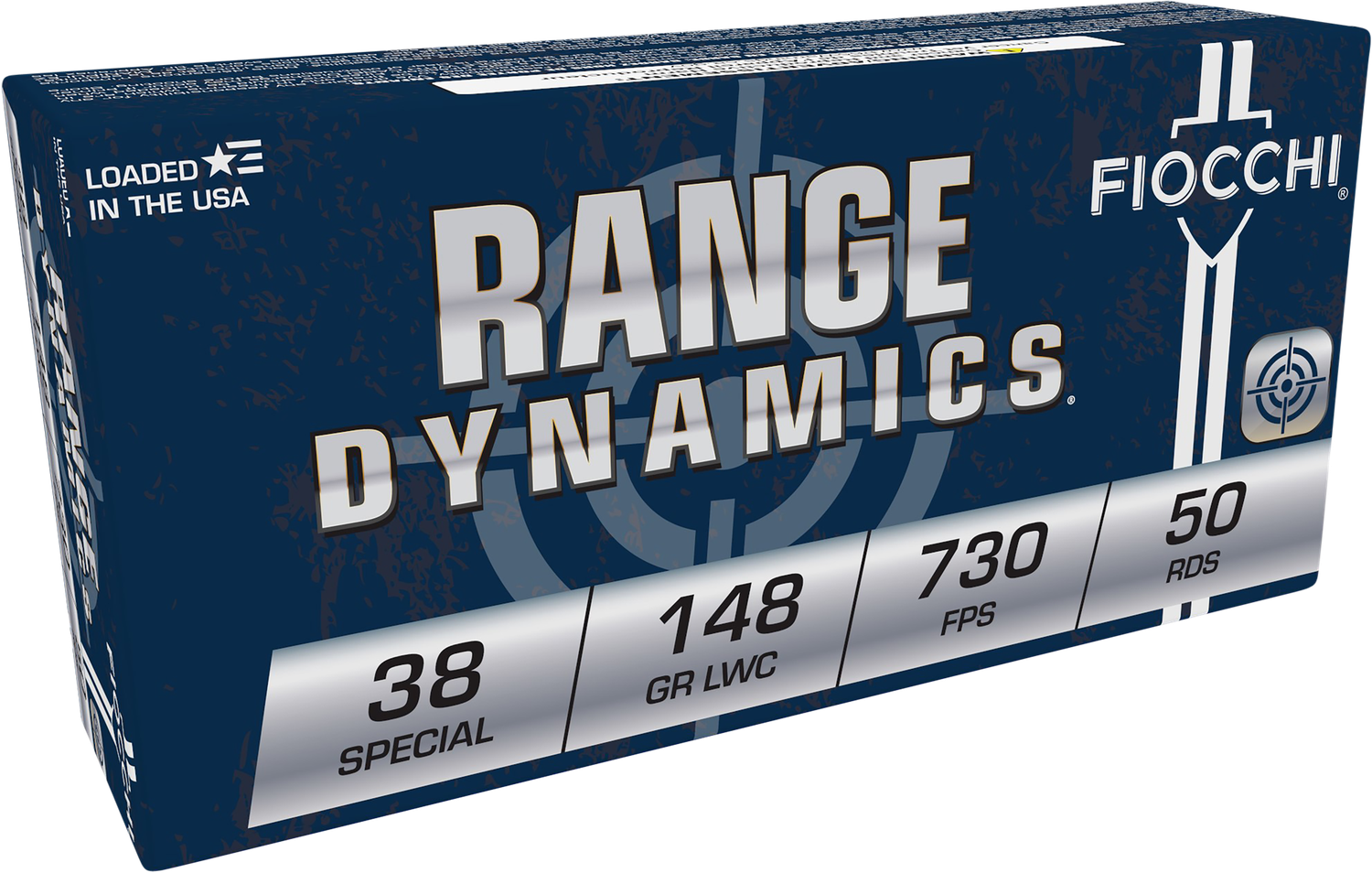 Fiocchi Shooting Dynamics Pistol Ammunition 38LA, 38 Special, Lead Wadcutter, 148 GR, 910 fps, 50 Rd/bx