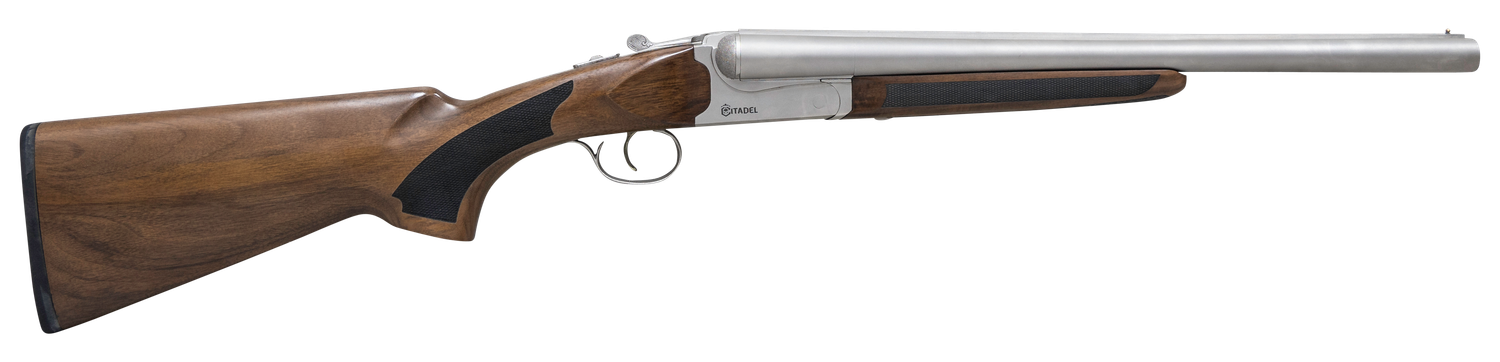 Citadel Coach Shotgun CITSBS1218NKL, 12 Gauge, 18.50", 3" Chmbr, Nickel Barrel/Rec, Fixed Walnut Stock