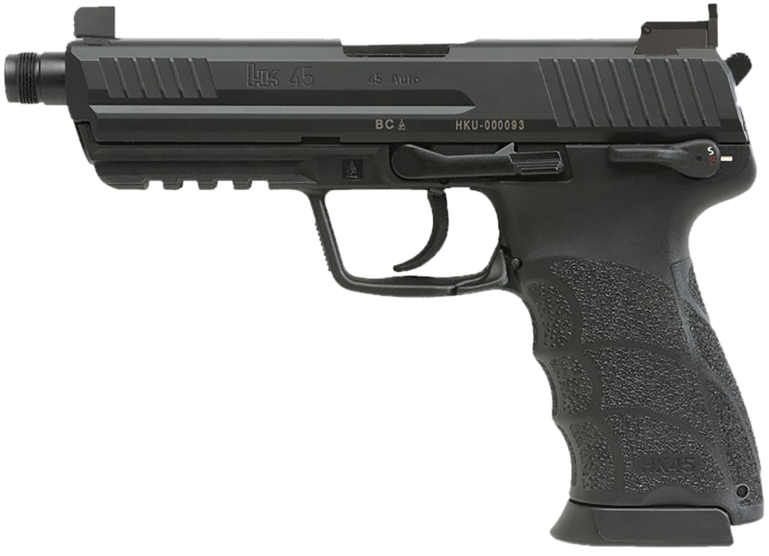 Heckler & Koch HK45 V1 Pistol 81001117, .45 ACP, 4.46in, Black Finish, 10 Rds