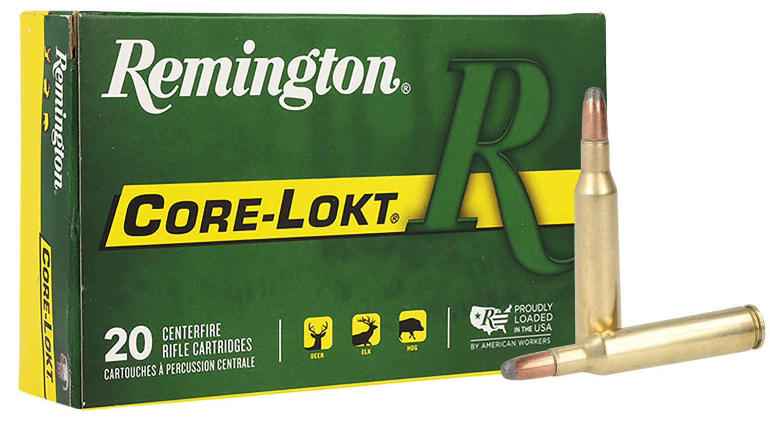 Remington Rifle Ammuntion R257, 257 Roberts, Core-Lokt Soft Point (SP), 117 GR, 2650 fps, 20 Rd/bx