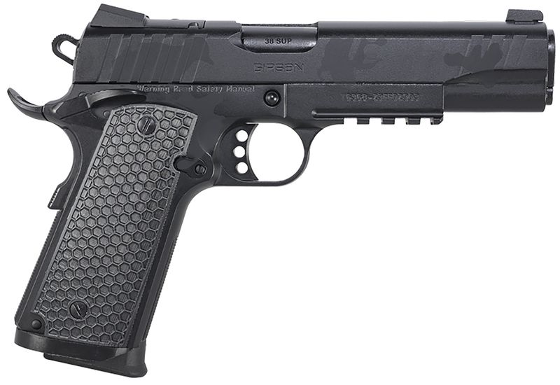 EAA MC1911 S Influencer Optic Ready Pistol 391159, 38 Super, 5in, Black Polymer Grips, Black Camo Finish, 9 Rds