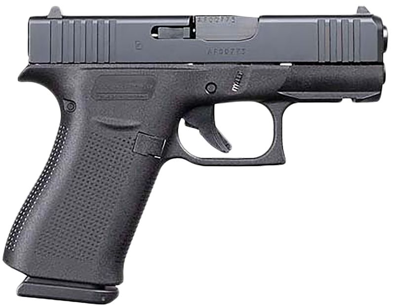 Glock G43X Pistol UX4350201FR, 9mm Luger, 3.41in, Black Textured Grips, Black Finish, 10 Rds