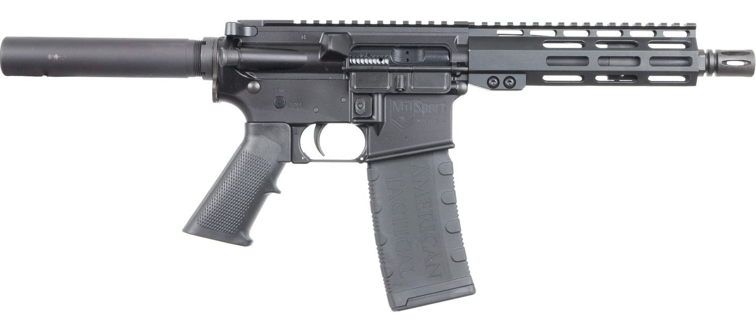 American Tactical Milsport Pistol ATIG15MS300ML7, 300 Blackout, 8.5in, A2 Pistol Grip, 30 Rds