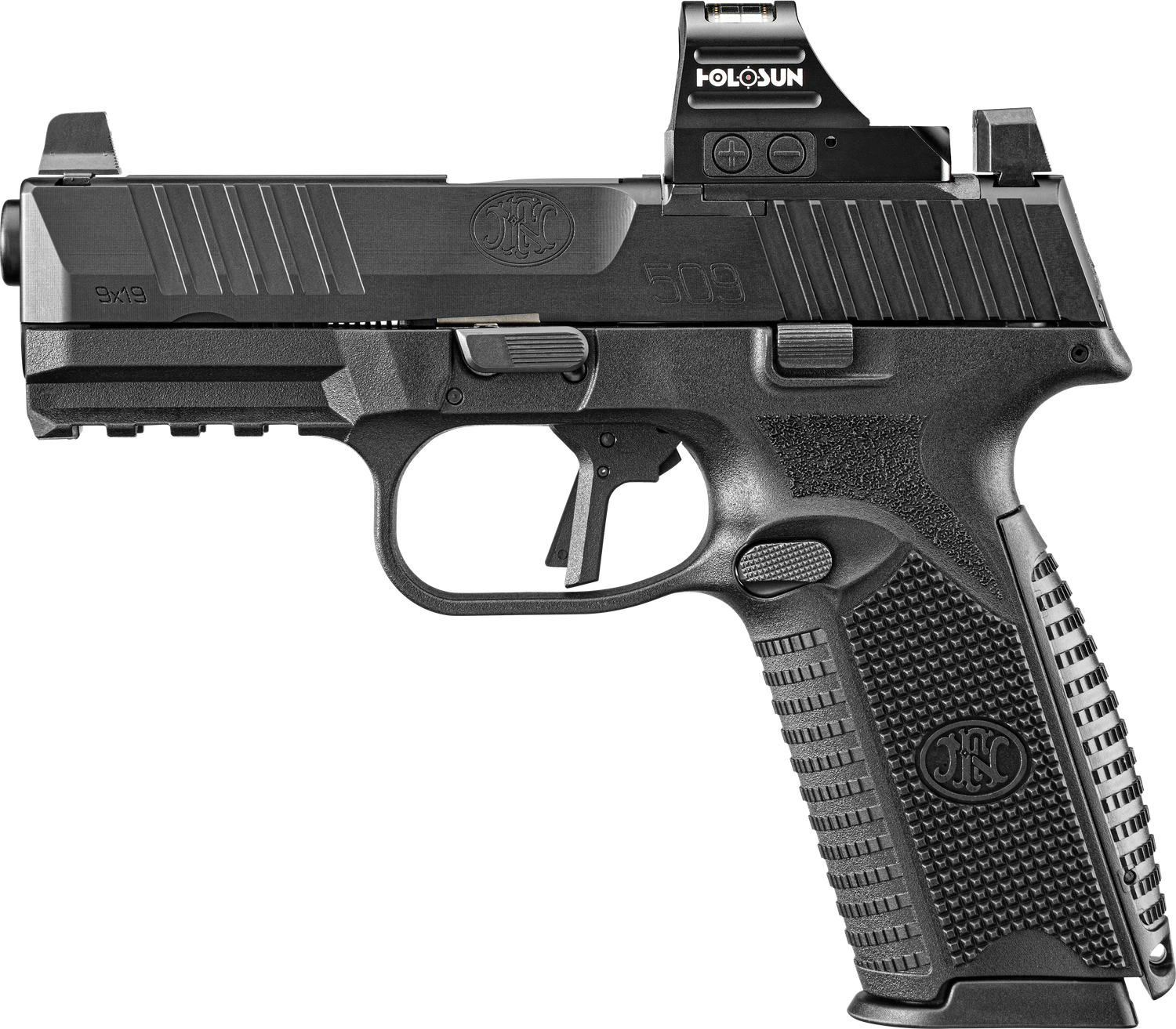 FN Herstal 509 MRD w/Optic Optic Ready Pistol 66101928, 9mm Luger, 4.50in, Black Polymer, Black Finish, 10 Rds