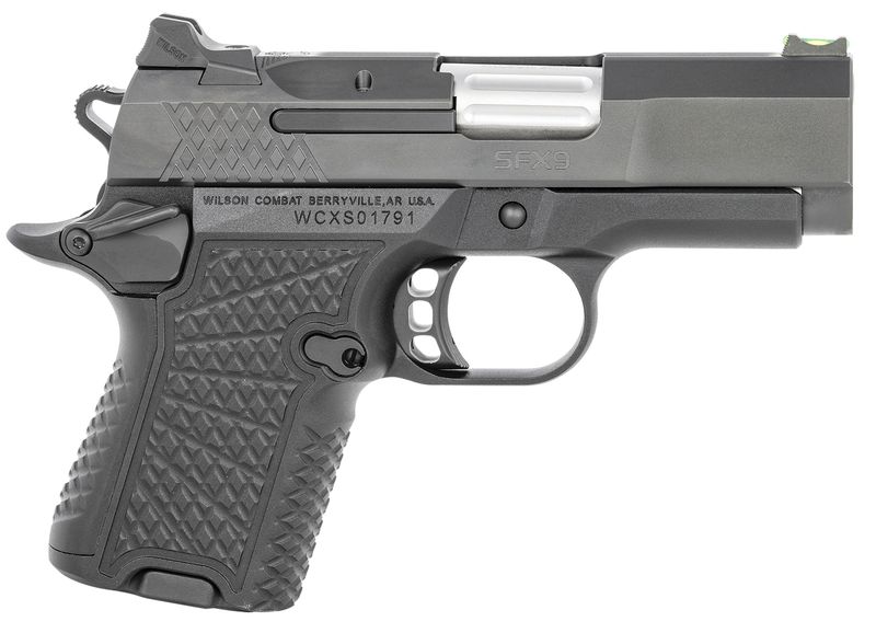 Wilson Combat SFX9 Sub-Compact Pistol SFX9SC3A, 9mm Luger, 3.25in, Black G10, Black Finish, 10 Rds